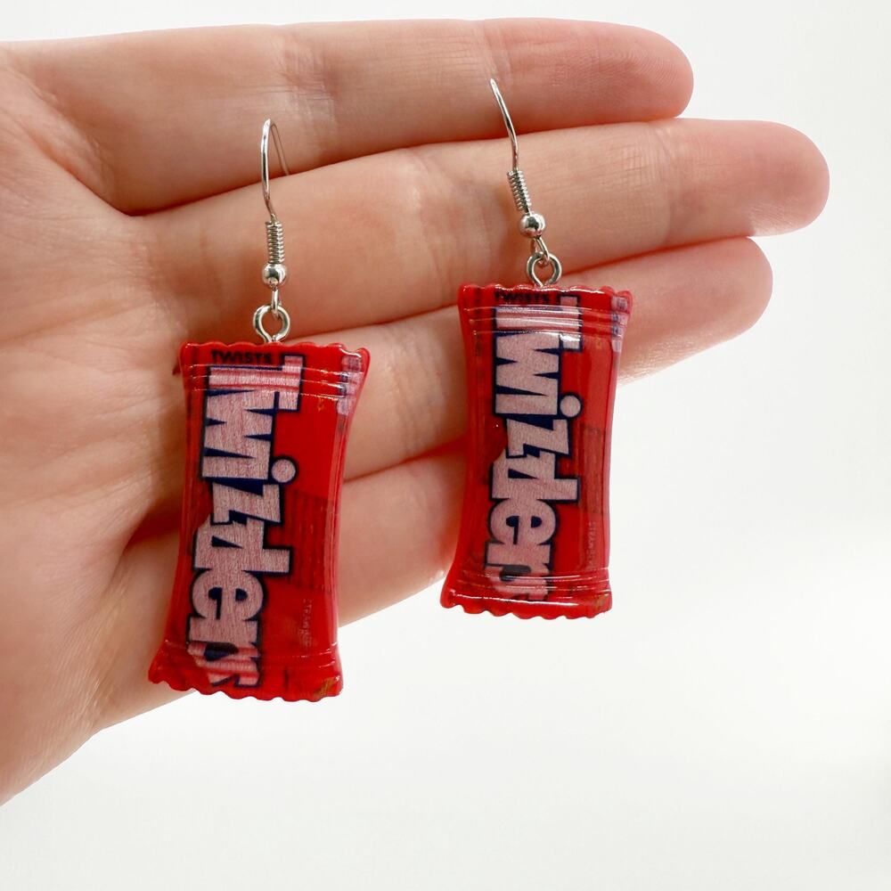 Red Food Earrings, Candy Earrings, Snack Earrings, Earrings, Dangle Earrings